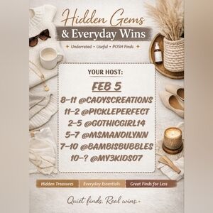 Anything Poshable 7p-10p Est Hidden Gems & Everyday EssentialsShare Show Train